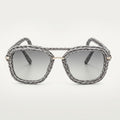 Product Name: Slate Grey Woven Aviator Sunglasses