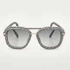 Product Name: Slate Grey Woven Aviator Sunglasses