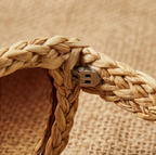 Natural Raffia Woven Statement Sunglasses