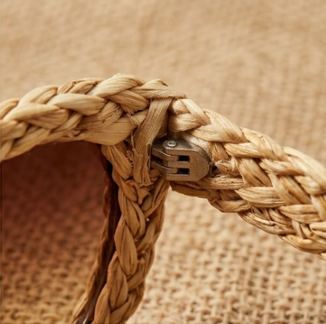 Natural Raffia Woven Statement Sunglasses