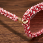 Coral Red Polka Dot Woven Sunglasses