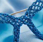 Azure Open-Knit Statement Sunglasses