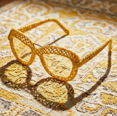 Marigold Open-Knit Statement Sunglasses