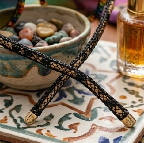 Prismatic Serpent Woven Aviator Sunglasses
