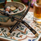 Prismatic Serpent Woven Aviator Sunglasses